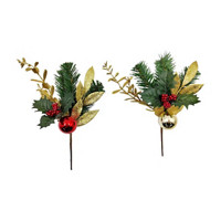 Artificial Glittered Pine Ornament Picks