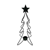 Metal Christmas Tree Candle Holder, Large