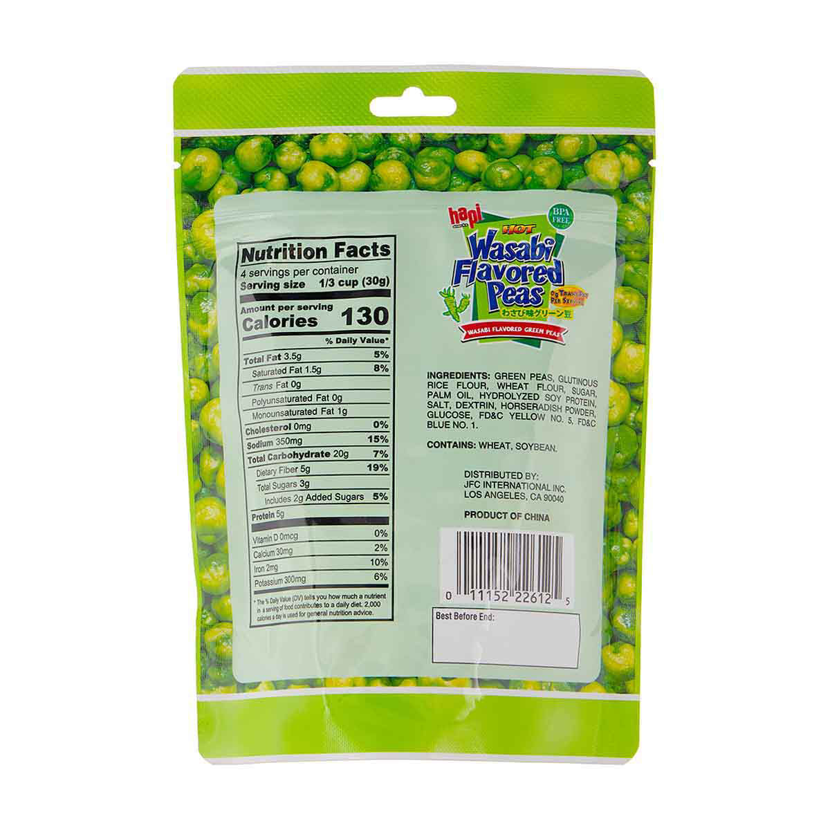 Hapi Wasabi Flavored Peas, Hot