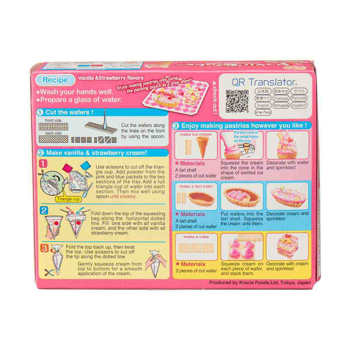 Kracie Popin' Cookin' Tanoshii Cakes, Vanilla & Strawberry Cream - 0.9 oz