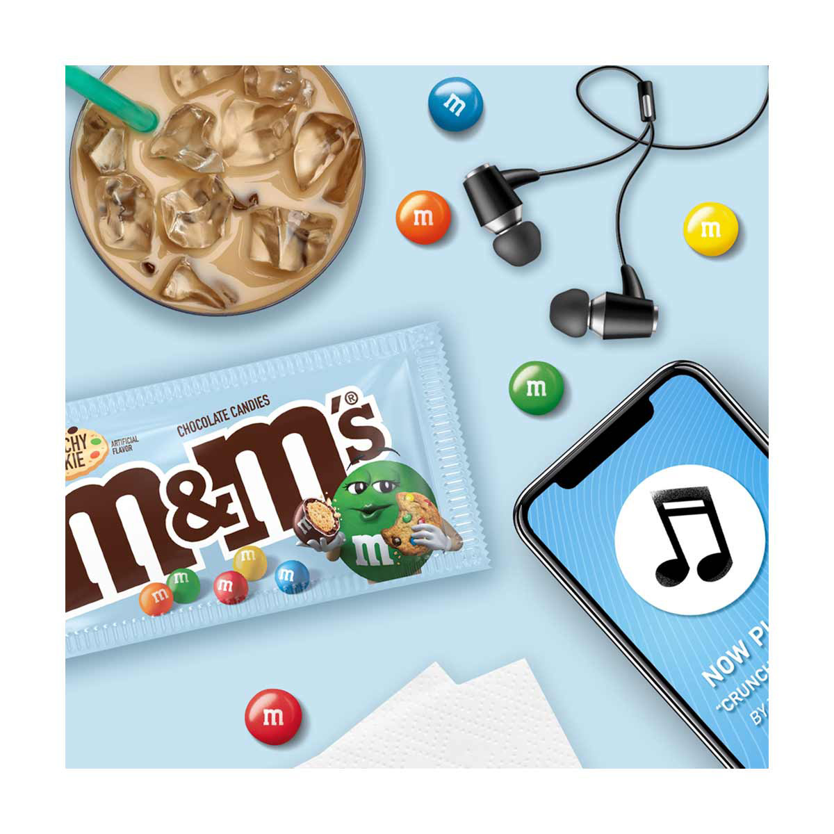 M&M's Crunchy Cookie Milk Chocolate Candy, 1.35 oz