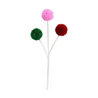 Artificial Decorative Flower Pompom Spray, 3 poms