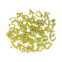 Make Shoppe Gold Glitter Alphabet Stickers, 63 Count
