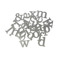 Make Shoppe Silver Chipboard Alphabet Stickers, 39 Count