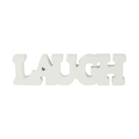 Make Shoppe 'Laugh' Wooden Letters Sign, White