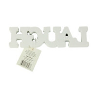 Make Shoppe &#x27;Laugh&#x27; Wooden Letters Sign, White