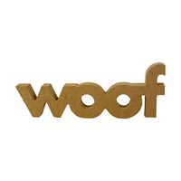 Make Shoppe 'Woof' Wooden Letters Sign, Natural