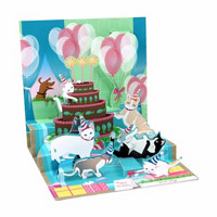 Cats Pop Up 'Happy Birthday' Greeting Card, 4.5 in