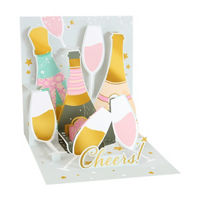 Champagne Toast 'Cheers!' Pop Up Greeting Card