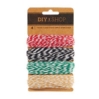 American Craft DIY Shop Twine Ribbon Embellishment, 4 pack