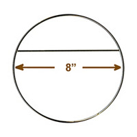 Round Ring with Bar, 8 in