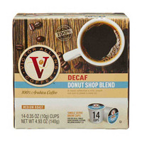 Victor Allen's 100% Arabica Coffee KCup, Decaffeinated Donut Shop, 14 ct