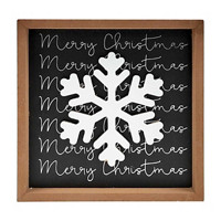 Christmas Decorative Wooden Snowflake Sign Décor