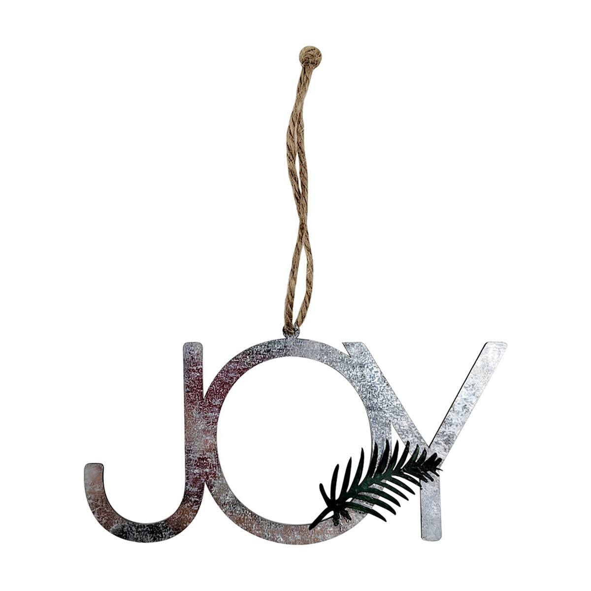'Joy' Galvanized Metal Ornament
