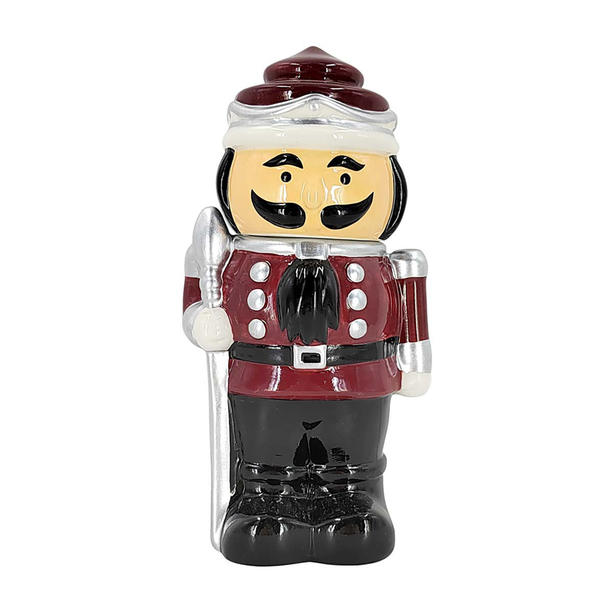 Christmas Ceramic Nutcracker Container