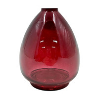 Decorative Glass Vase, Red