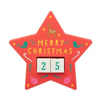 'Merry Christmas' Wooden Star Advent Calendar