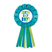 321 Party! Blue & Green "Birthday Boy" Badge