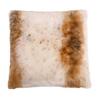 Faux Fur Decorative Pillow, Stripe, 18 in x