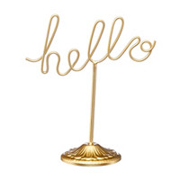 'Hello' Table Sign