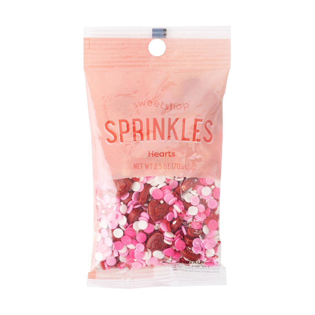 Sprinkles Mix, Hearts, 2.5 oz