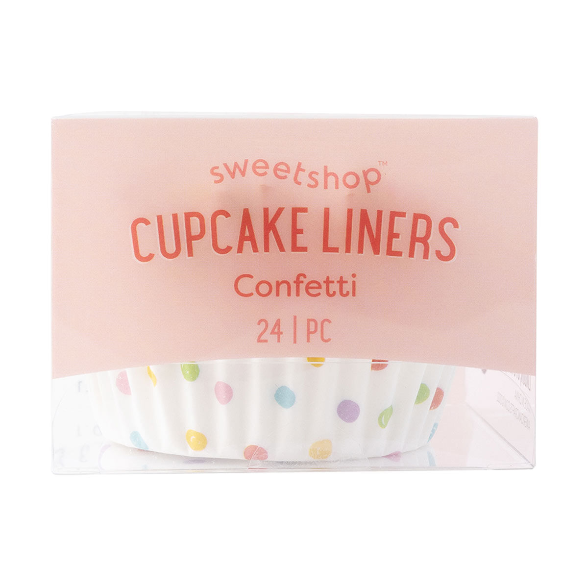 Cupcake Liners, Rainbow Confetti, 24 Pieces