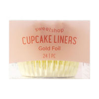 Sweetshop Cupcake Liners, Gold Foil, 24 Pieces