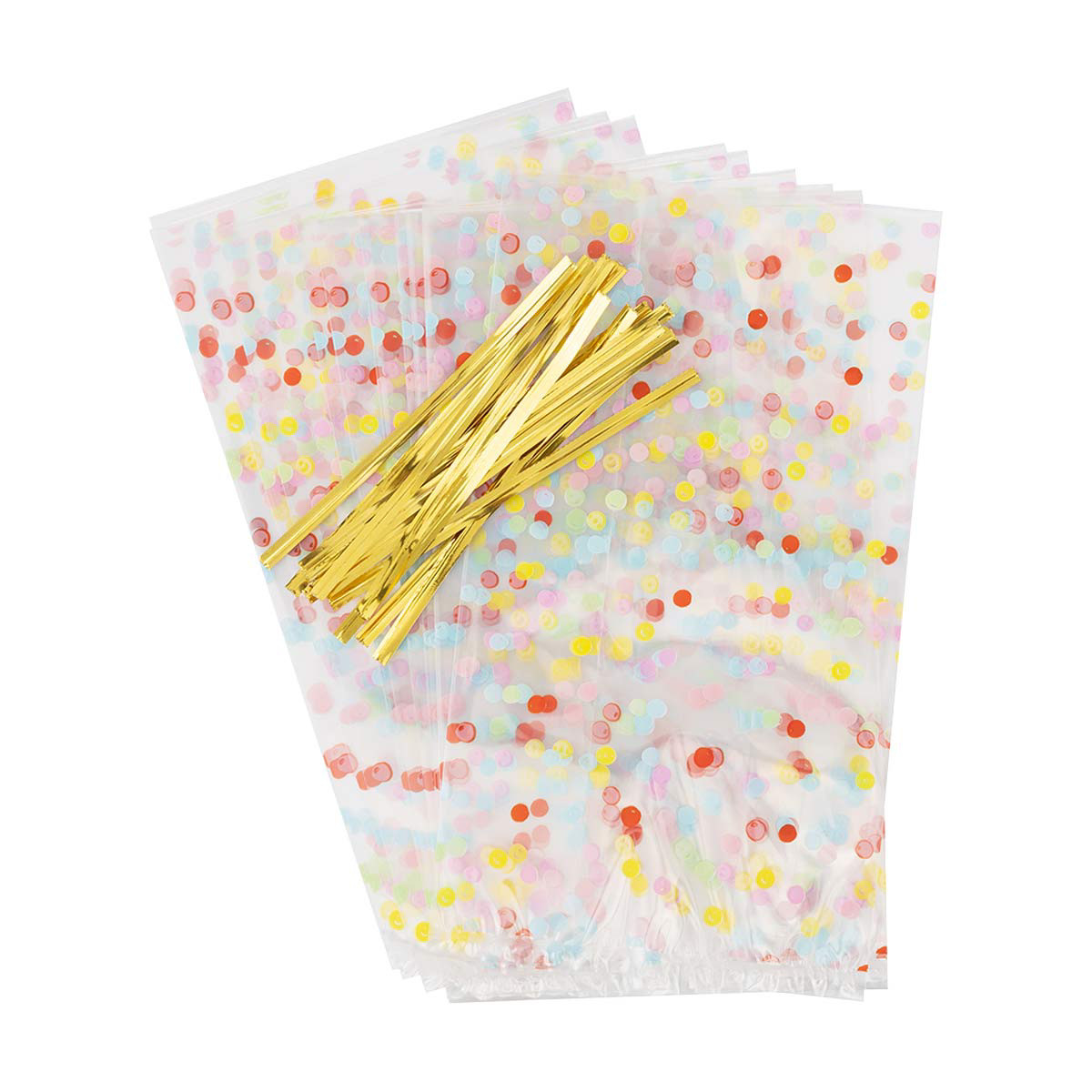 Sweetshop Treat Bags, Rainbow Dots, 15 Pieces