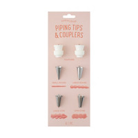 Sweetshop Piping Tips & Coupler, 6 Pieces