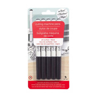 American Crafts Cutting Machine Pens, All Surface Black, Pack of 5