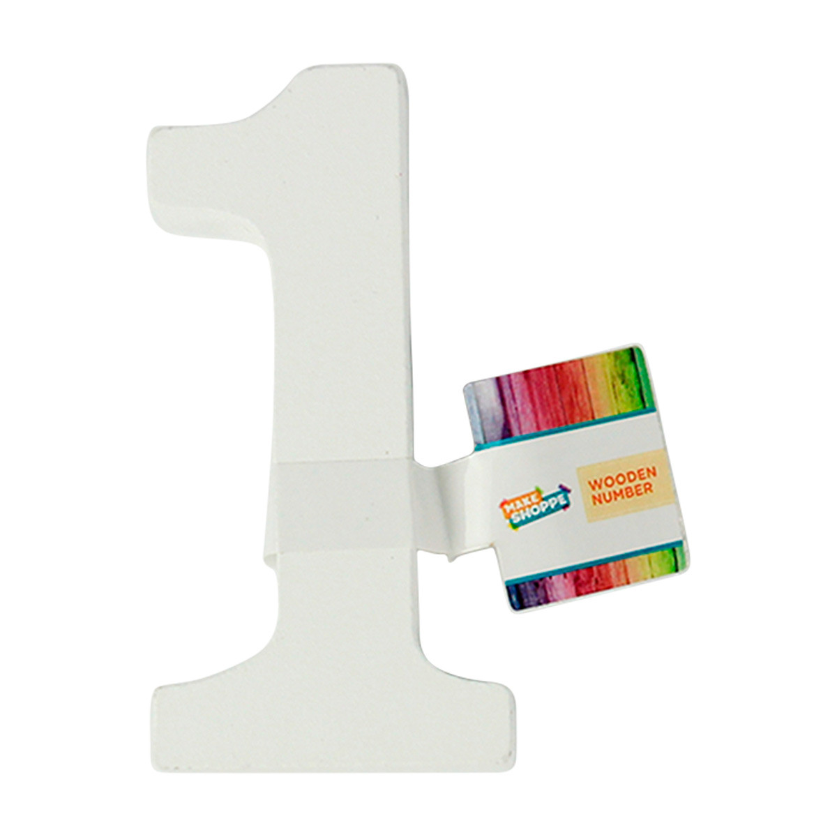 Make Shoppe Wooden Number 1, White