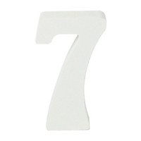 Make Shoppe Wooden Number 7, White