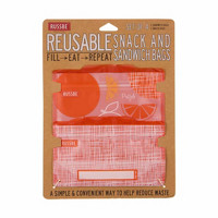 Russbe Reusable Snack and Sandwich Bages, Assorted