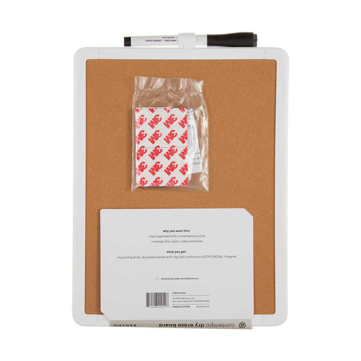 Dry Erase Board, 8.5 in x 11 in