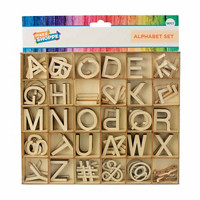 Make Shoppe Wooden Alphabet Set, 180 Count