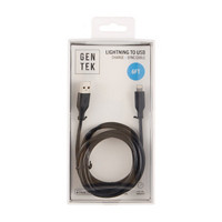 GENTEK Lightning to USB Charging Cable, 6 ft, Black