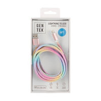 GENTEK Lightning to USB Charging Cable, 6 ft, Rainbow