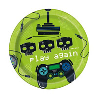 Gamer Birthday Party Plates, 8 ct, 7 in