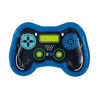 Game Controller Shaped Party Plates, 8 ct, 9