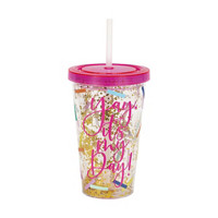 Pink Sprinkles Birthday BPA-Free Plastic Tumbler, 16 oz