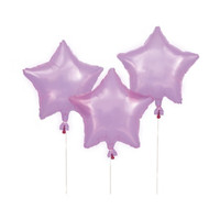 Translucent Purple Star Balloons, 3 ct, 17 in