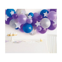 Lavender, Purple, Blue, and Silver Balloon Arch Kit,
