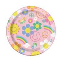 Groovy Birthday Party Plates, 8 ct, 9 in