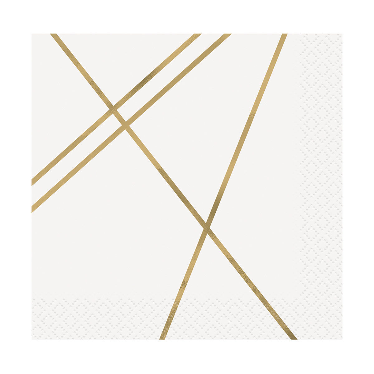 Modern Gold & Purple Beverage Napkins, 16 Count