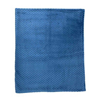 Popcorn Designed Flannel Jacquard Throw, Blue, 50 in x 60 in