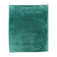 Plush Throw, Honeycomb Pattern, Green, 50 in x