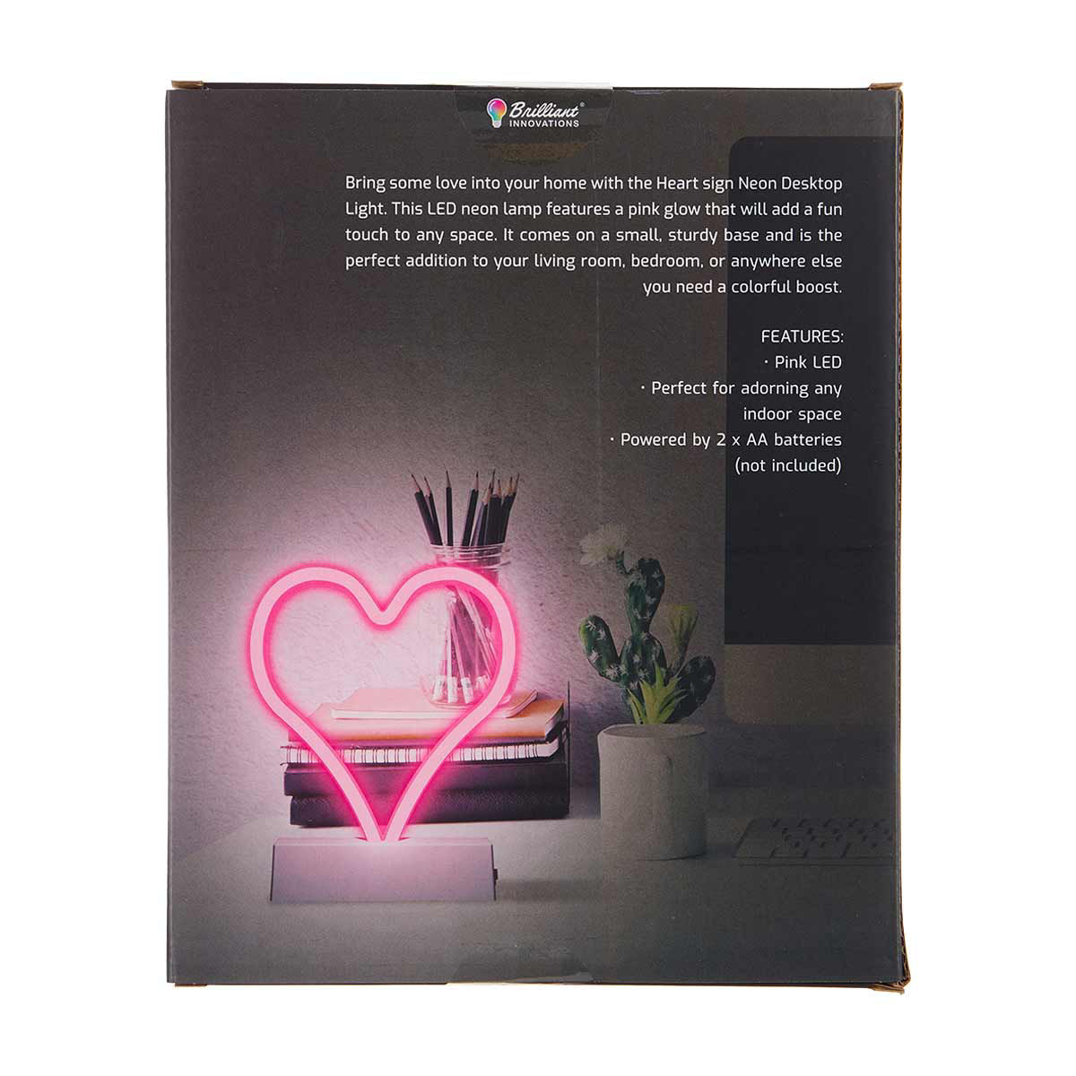 Brilliant Innovations LED Neon Desk Light, Heart
