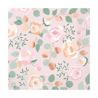 Pink Blooms Luncheon Napkins, 16 Count