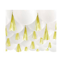 White and Gold Ceiling Balloon Kit, 30 pieces