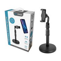 Max Charge Adjustable Desktop Mount, Black